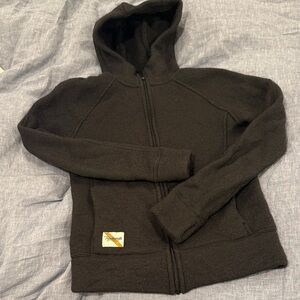Tracksmith Black Wool Freya Hoodie Women's